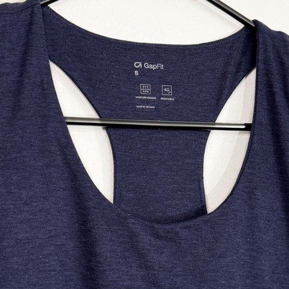GapFit Brushed Jersey Exercise Athletic Racerback Dress, Navy Blue size S - Picture 8 of 8
